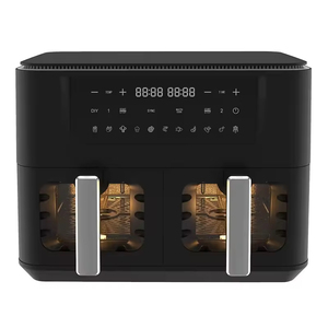 Nueva Freidora de Aire Doble Inteligente 2024 de 8L, 9L, 10L con Ventana Visual y Cestas Independientes, Freidora de Aire Doble de 9 Litros - Product Image 1