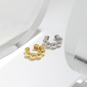 Серьги-манжеты WMET509 из стерлингового серебра 925 пробы с золотым покрытием, высокополированные, для пирсинга уха - Product Image 3