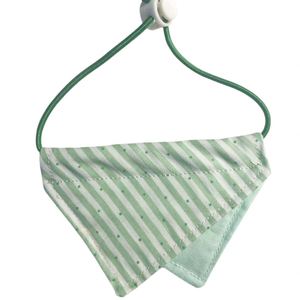 Personalized <b>Cat</b> Bandana Embroidered Name-Custom Pet Towel Stripe Pattern Skin-Friendly Home Use Adjustable Triangle Neckerchief - Product Image 4