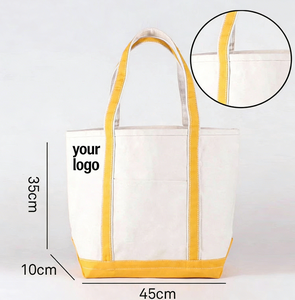 Custom Personalized Heavy Duty Premium Thick Blank Wax Polyester Cotton Canvas Tote <b>Bag</b> Manufacturer for Women - Product Image 1