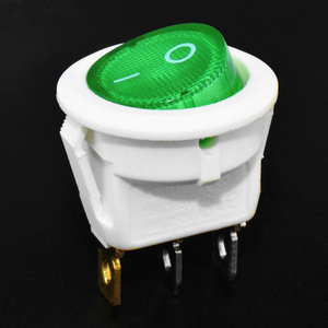 Kcd1-W/G Trắng + Xanh chiếu sáng Rocker chuyển LED tròn/vòng chuyển đổi 12V 10A - Product Image 3