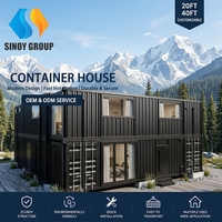 Maison préfabriquée de luxe Sinoy, villa mobile en conteneur maritime, maison modulaire avec intérieur personnalisé pour les centres de villégiature et les hôtels