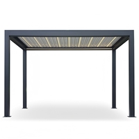 Système bioclimatique à ouverture automatique, ensemble complet, pergola latérale à fermeture éclair, pergola en aluminium pour extérieur, pergola en aluminium revêtu sur mesure, cour privée