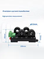 Transductor de Corriente TAIHUA TD-3404C AC 0-50A, Sensor con Comunicación RS485, Protocolo Modbus RTU, Montaje en Riel DIN para Monitoreo de Energía