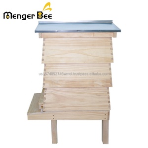 Nouvelle ruche à abeilles personnalisable en bois de sapin, design peint, modèle britannique national, 3 couches profondes, à vendre - Product Image 4