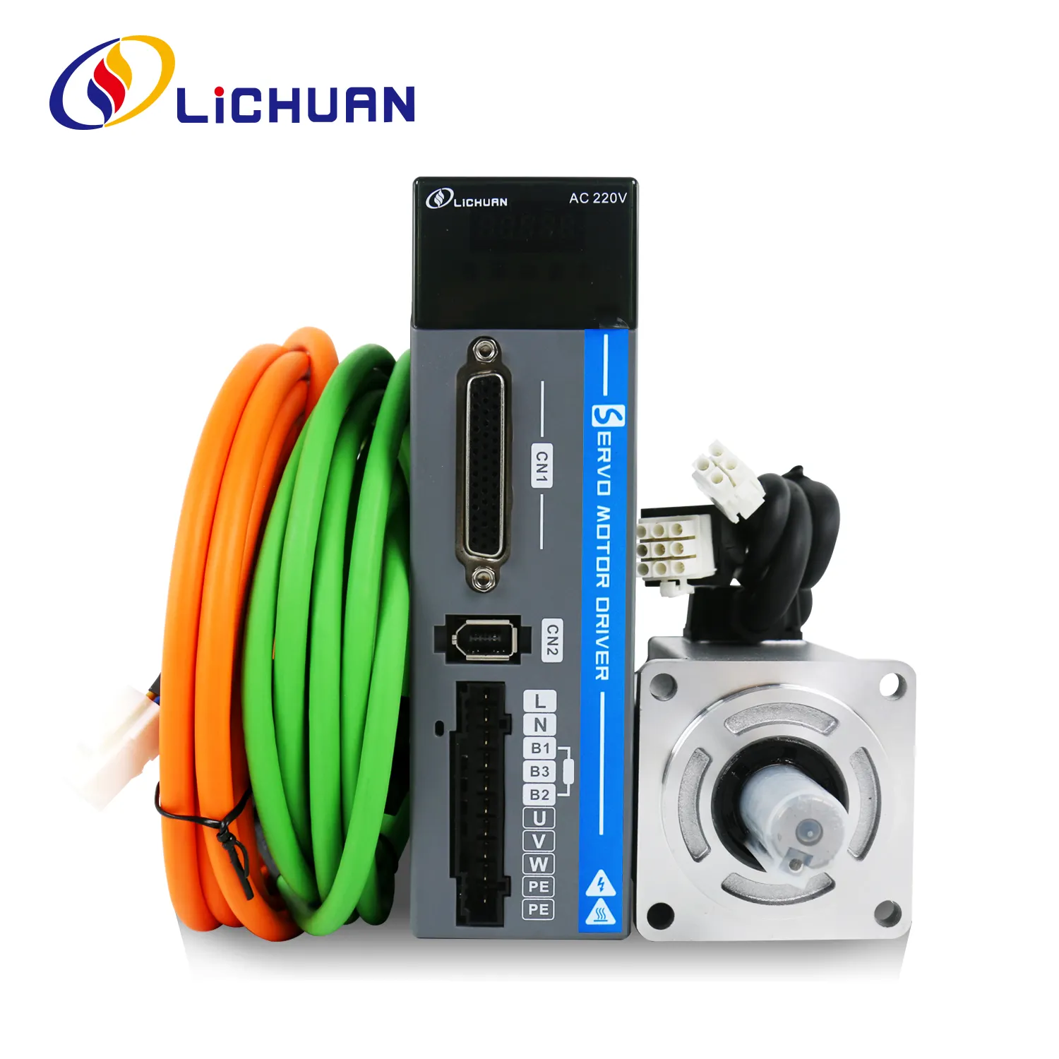 Lichuan 220V 3000RPM IP65 AC Servomotores e Drivers Série A5 200W 400W 600W 750W 1000W AC Servomotor Drivers Kit para Robô