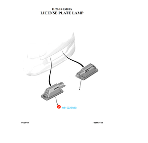 <span class=keywords><strong>E</strong></span>-MARK <span class=keywords><strong>prix</strong></span> de fabrication pour <span class=keywords><strong>Opel</strong></span> <span class=keywords><strong>Corsa</strong></span> F Peugeot Cirtoen lampe de plaque d'immatriculation de voiture OE: 9815225980 - Product Image 5