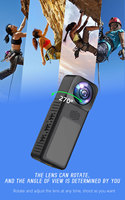 Caméra d'action portable mini Wifi HD 2K avec cordon magnétique, enregistreur vidéo mains libres, objectif rotatif à 270° pour le cyclisme et la moto