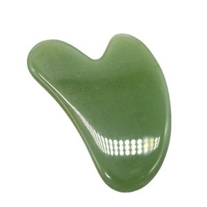 Pierre de jade Aventurine verte Outil de massage Gua Sha Outil Guasha pour le massage de la peau du visage et du corps pour les toxines Prévient les rides Spa - Product Image 1