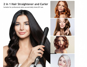 Nouveau design – Lisseur et boucleur électrique 2-en-1 en céramique, utilisation humide/sèche, chauffe rapide, usage professionnel en salon, Air Styler - Product Image 3