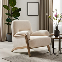 Fauteuil paresseux moderne pour chambre et appartement, idéal pour la lecture et le repos, confortable, semi-allongé, en bois massif