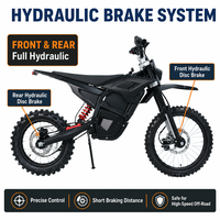 Mini moto électrique tout-terrain M7 Ultra 72V 7000W avec moteur central, batterie Li 25AH, 250Nm, sécurisée pour enfants et jeunes, fournisseur d'usine OEM