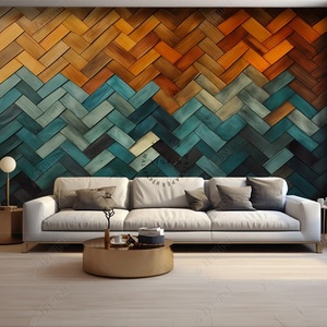 Carta da parati 3d blocco <span class=keywords><strong>astratto</strong></span> geometrico nordico - Product Image 3