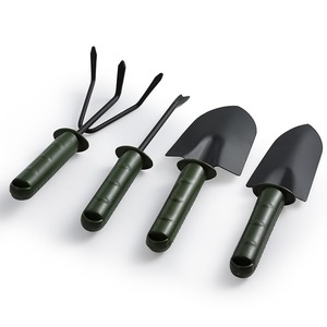 Ensemble d'outils de jardinage, mini pelle en acier noir à 4 pièces, manche ergonomique pour la plantation à domicile sur balcon - Product Image 3