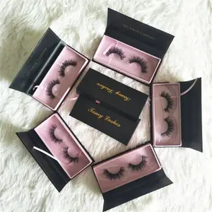 3D Mink Lashes Custom ขนตาบรรจุภัณฑ์ทำด้วยมือ100% ไซบีเรีย Mink Lashes