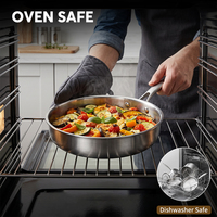 Ensemble de casseroles en acier inoxydable 3 plis de haute qualité, écologique, en acier inoxydable 18/10, ensemble de casseroles et poêles en inox
