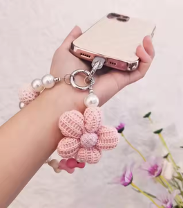 Amigurumi uncinetto <span class=keywords><strong>portachiavi</strong></span> fiori divertente <span class=keywords><strong>maglia</strong></span> filato di lana fiore <span class=keywords><strong>portachiavi</strong></span> in acrilico ciondoli catena del telefono ciondolo Bagpack - Product Image 2