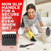 3-teiliges Peeling-Pinsel-Set-Blauer, ergonomischer Griff, ideal für Badezimmer, Dusche, Küche, Teppich, Boden, Badewanne und mehr