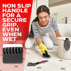 Bộ bàn chải chà 3 mảnh-màu xanh, tay cầm tiện dụng, lý tưởng cho phòng tắm, vòi hoa sen, nhà bếp, thảm, sàn, bồn tắm, và nhiều hơn nữa - Product Image 6