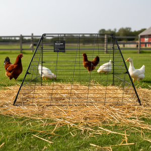 Conjunto de Marcos de Túnel Portátil para Gallinas, 236.2 x 157.5 x 24.2 Pulgadas, Acero Galvanizado Negro, Equipo de Ganadería - Product Image 2