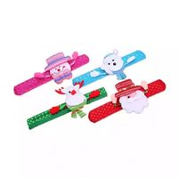 Fournitures pour Fêtes de Noël : Lampe LED, Bracelet Clap Ring Lumineux de Noël, Bracelet Clap Ring Flash Dessin Animé