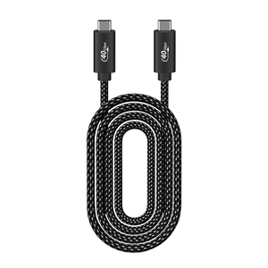 Ad alta velocità 40Gbps Thunderbolt <span class=keywords><strong>4</strong></span> tipo <span class=keywords><strong>C</strong></span> a tipo <span class=keywords><strong>C</strong></span> cavo intrecciato con PD240W 5A ricarica rapida per computer giacca in Nylon - Product Image 5