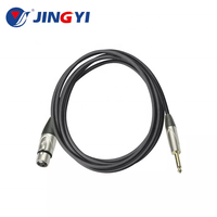 Kabel konektor Stereo Audio adaptor colokan Mono Xlr JACK betina 3P hingga 1/4 TS kabel mikrofon Audio Aksesori & suku cadang