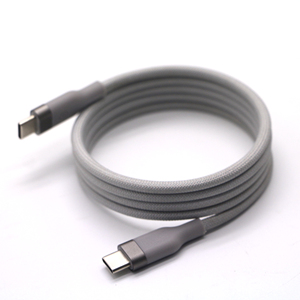 Cable Magnético Retráctil de Nailon con Blindaje Trenzado Tipo-C de Carga Rápida 3A de 1M y 60W para Teléfono Móvil - ¡Oferta! - Product Image 4