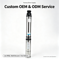 Pompe submersible multi-étages haute pression en acier inoxydable pour drainage des eaux usées, puits profond, électrique 1,5 CV OEM ODM