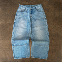 Designer Cargo Pantalon Hommes Pantalon Denim Personnalisé Hommes Baggy Carpenter Double Knee Jeans Hombre Fabricant