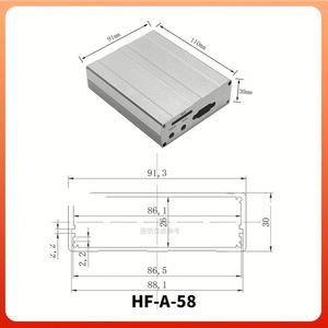 Hongfa Shunda HF-A-58 Aluminum Alloy Control Box IP54 Protection 110x91x30mm Powder Coated Extruded Sliding <b>Enclosure</b> Electronic - Product Image 2