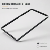 Écran publicitaire LED personnalisé, cadre en aluminium extrudé, profil anodisé, usinage CNC, pliage, fabricant OEM ODM