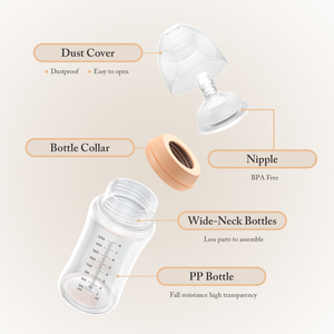 Biberon pour bébé personnalisé par le fabricant, anti-colique, sans BPA, en plastique PP de haute qualité, biberon pour lait pour bébé - Product Image 2