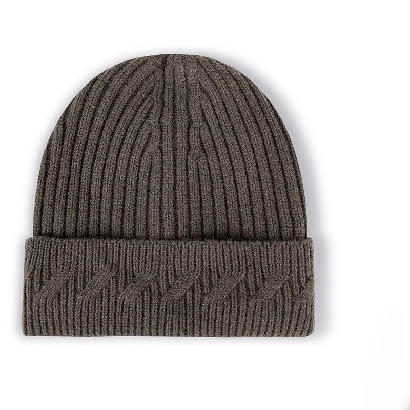 Topi Beanie rajut kustom musim dingin kualitas Super topi Beanie Logo kustom untuk pria topi rajut musim dingin