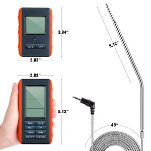ميزان حرارة رقمي عن بعد لاسلكي للطهي وللحوم مع مجسّمين للاستعمال في مطابخ الباربيكيو وفرن الشواء وللتدخين - Product Image 2