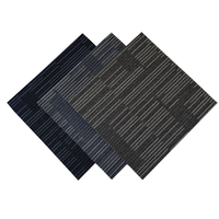 Lüks Otel Modüler Gri PP Zemin Halısı Yanmaz PVC Halı Karosu Fabrika Ticari Banka Ofis Halı Karosu 50*50CM