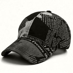 Gorras para Hombre y Mujer, Primavera Verano, Moda Retro, Gorra de Béisbol con Diseño de Periódico, Gorra Coreana para Deportes al Aire Libre, Protección Solar - Product Image 4