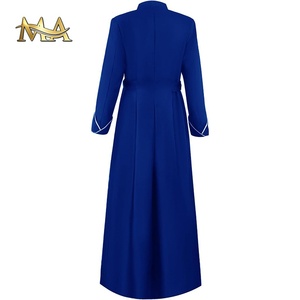Personalización Royal Blue Church Pulpit Bishop Clergy Coro Batas Vestido de coro Vestido de Iglesia Vestidos de Iglesia Túnica de monje medieval - Product Image 4