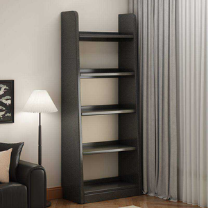 Floor-standing <b>storage</b> rack, trapezoidal display <b>cabinet</b>, black minimalist style, household <b>cabinet</b>, simple multi-level <b>storage</b> - Product Image 5