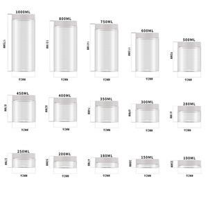 Tarro Transparente para Crema de Mascotas de 150 ml, 200 ml, 250 ml, Botella de Envase Cosmético Cilíndrica con Tapa de Rosca y Tapa Blanca - Product Image 4