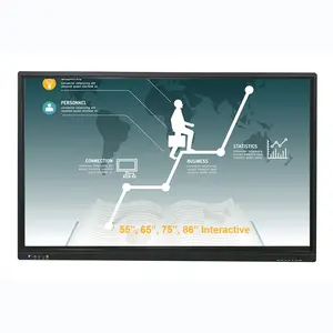 Panel interactivo de 86 pulgadas con pantalla LED táctil para Smart TV, pizarra blanca de 60KG, color blanco, 4K