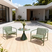 Juego de Muebles de Jardín de Diseño Nuevo 2026, Silla de Hierro para Exteriores, Sofá para Patio de Villa y Mesa y Silla Comerciales, Juego de Jardín de Lujo para Tiendas