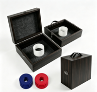Boîte à lancer en bois pour jeu de lancer de rondelles - Légère et portable pour une utilisation en extérieur et en intérieur