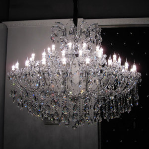 Đèn Chùm Pha Lê Phong Cách Châu Âu Đèn Cà Phê Đen Cầu Thang Biệt Thự Kẹp Đèn Pha Lê Kỹ Thuật Khách Sạn Đèn Chùm Lớn - Product Image 4