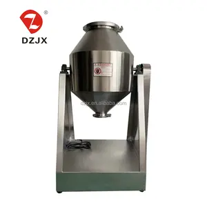 DZJX 직업적인 소규모 믹서 W 유형 두 배 콘 건조한 우유 커피 분말 회전하는 드럼 믹서 혼합 섞는 기계 선
