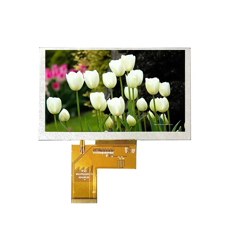 5 Inch Lcd Display Screen 800*480 Resolution ST7262 Driver IC White LED Backlight 500cd/m2 Brightness