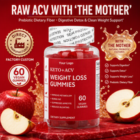Vente en gros de gommes à mâcher en forme d'ours sans sucre Keto à étiquette privée 1000 mg pour hommes et femmes