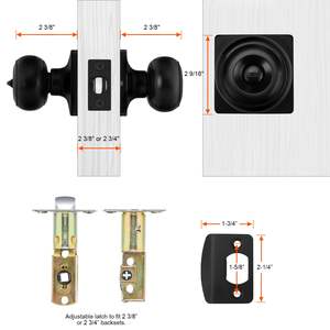आधुनिक उच्च गुणवत्ता वाले स्टेनलेस स्टील इंटीरियर सुरक्षा दरवाजे हार्डवेयर वाटरप्रूफ टिकाऊ काले कीलेस मार्ग बाथरूम नॉब लॉक - Product Image 5