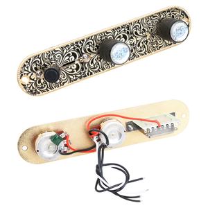 Placa de Control <span class=keywords><strong>Telecaster</strong></span> Grabada Vintage con Perillas de Abulón, Conjunto de Placa de Control Preinstalada para Guitarra Fender Tele, Piezas de Guitarra - Product Image 3