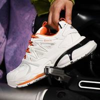 Chaussures de course sportives décontractées personnalisées de haute qualité pour hommes et femmes, en cuir véritable respirant, rehaussantes, pour l'été